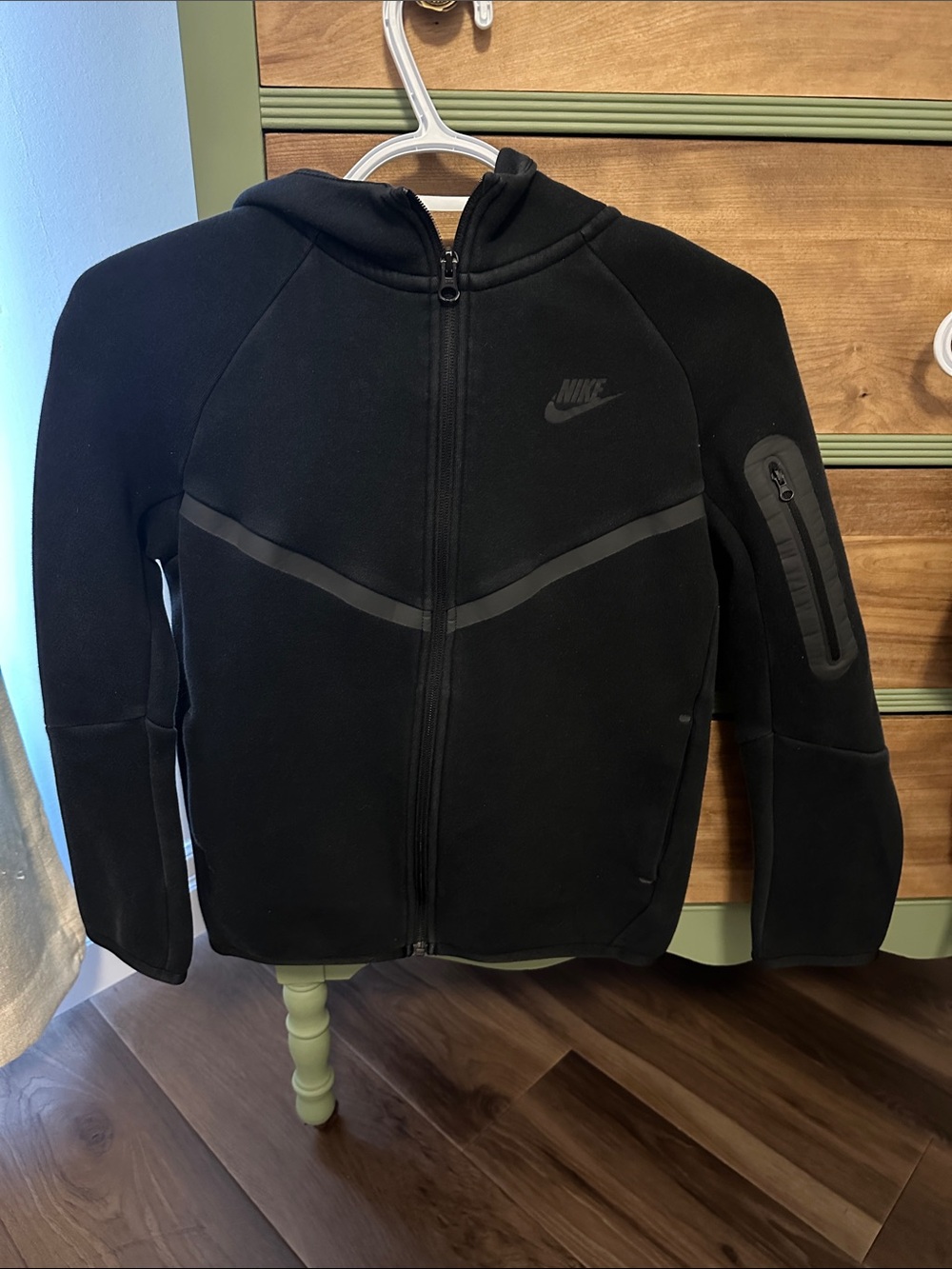 Nike  Tech Black Kids' Hooded Full‑Zip Jacket and pants
